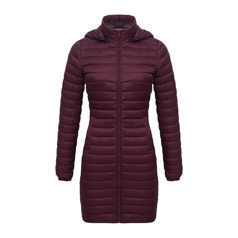 SANTELON-معطف طويل فضفاض للنساء مع غطاء محرك السيا...