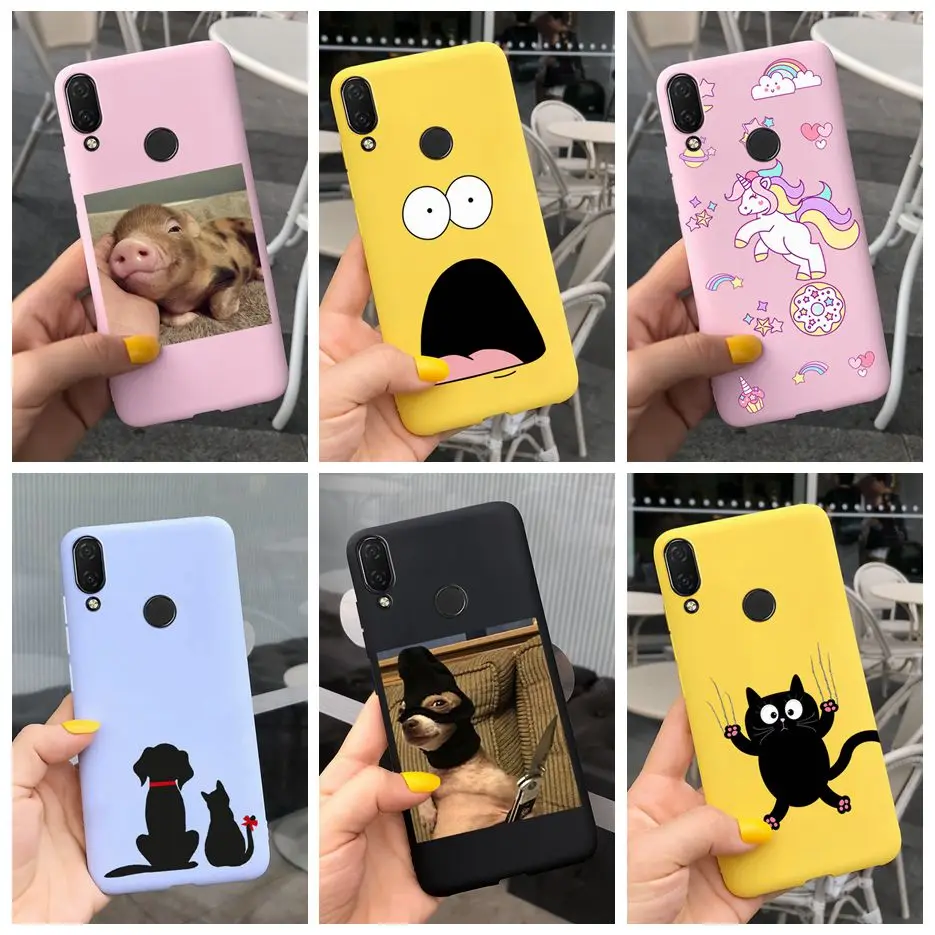 Cute Candy Painted Cover For Huawei Nova 3i Case P Smart Plus 2018 Soft Slim Phone Cases Nova3i Bumper | Мобильные телефоны и