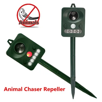 

New Outdoor Solar Power Ultrasonic Animal Control Repeller Garden Bats Birds Dogs Cats Repellent Deterrent Birds Scare Pest Cont