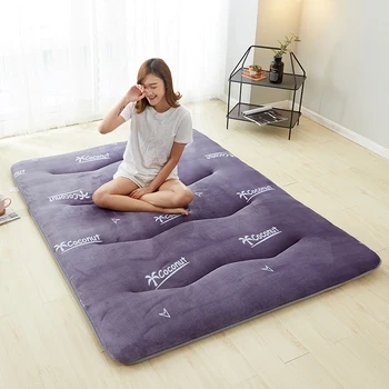 

Thicken warm soft comfortable Flannel Mattress Foldable Tatami Adult bedroom single double Mattresses Cover King Queen Twin Size