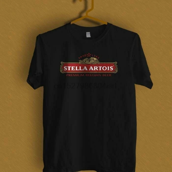 RARE! Stella artois beer glasses chalice Black NEW T-SHIRTS S-5XL | Мужская одежда