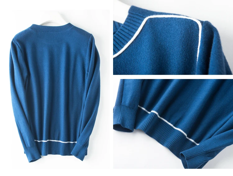 Adohon женские зимние кашемировые свитера и трикотажные пуловеры высокого качества теплые женские Лоскутные с круглым вырезом