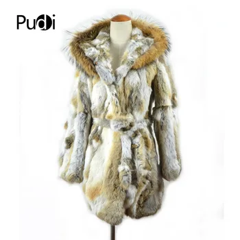 

100% The new Real Rabbit Fur Women Coat Jacket Overcoat Garment Natural Color winter jacket women