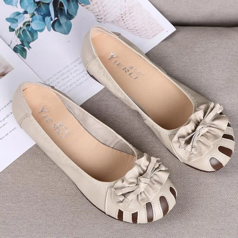 

Women shoes genuine leather loafers non-slip solid color casual shoes women sneakers soft slip on breathable flat shoes mother