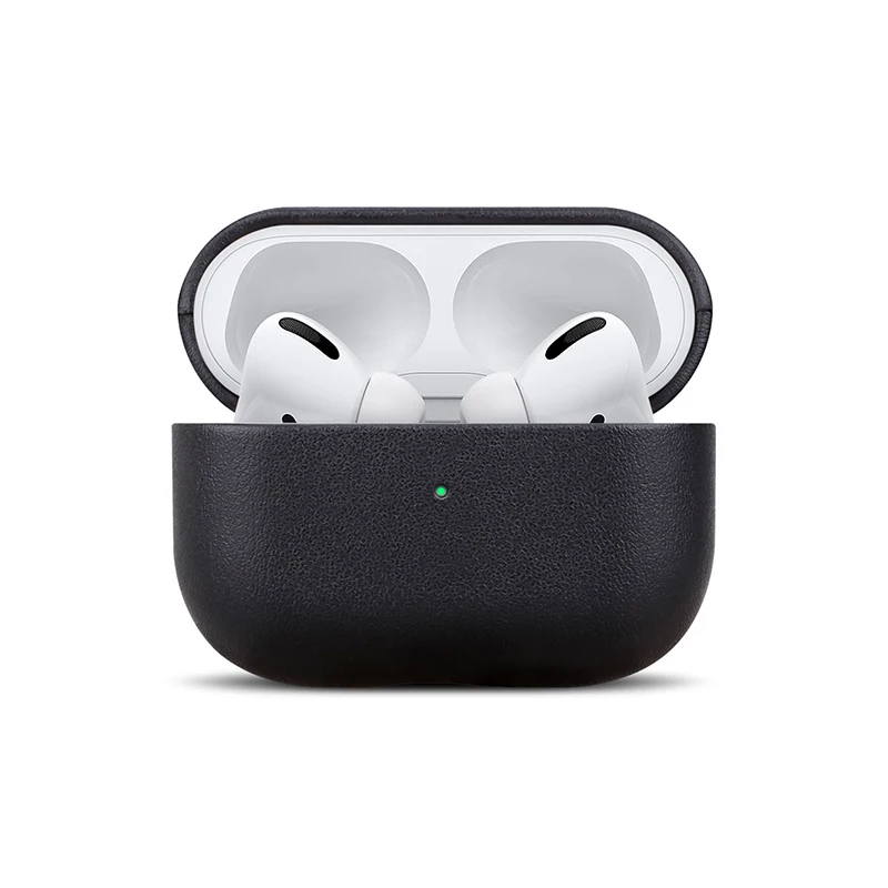 luxo real pele capa protetora para airpods