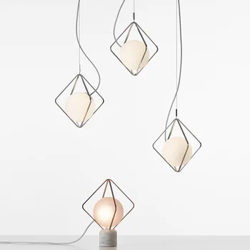 

Nordic Modern Glass Pendant Lights LED Retro Vintage Metal Hanglamp for Restaurant Livingroom Bedroom Dining Room Deco Maison