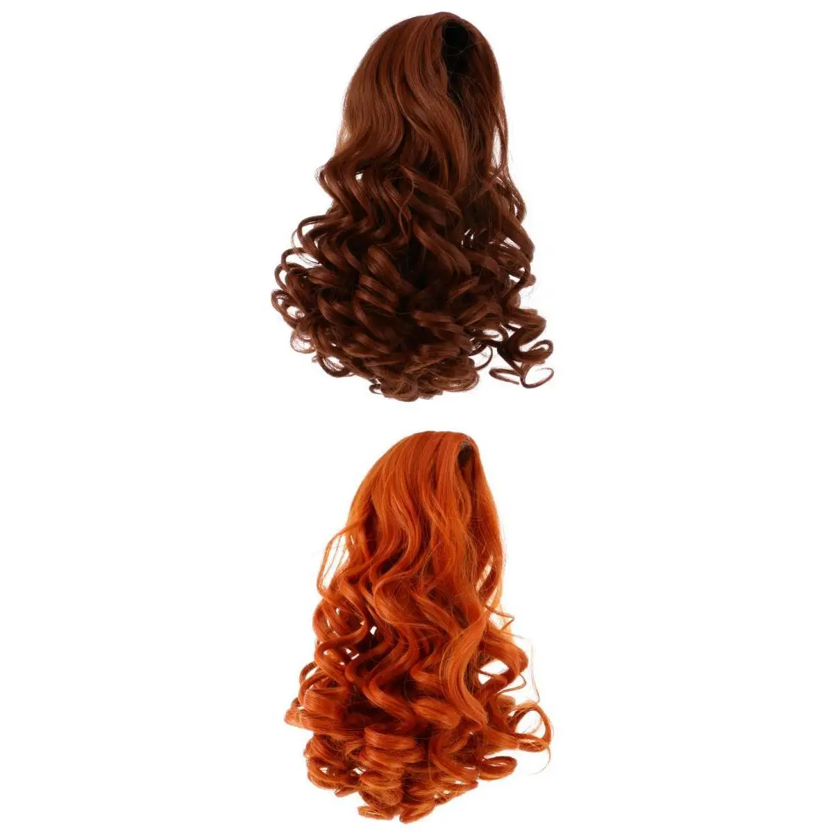 2 Pieces Stylish 18in Doll Long Hair Wig DIY American Doll Accessories