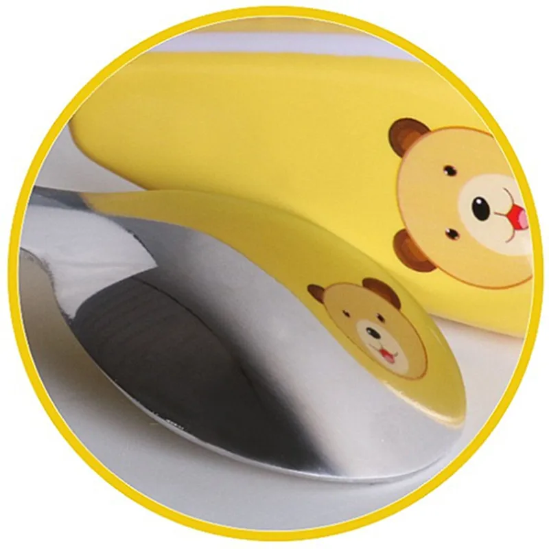 OEM Baby Fork Spoon Set Stainless Steel CHILDREN'S Tableware Heat Resistant Cute Little Bear Children Bowl Manufacturers Wholesa