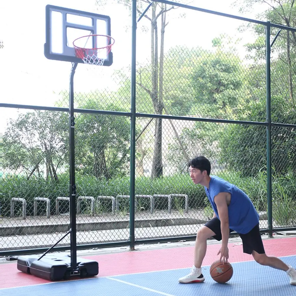 

HY-B07S Portable Removable Basketball Stand System Basketball Hoop Teenager PVC Transparent Backboard With 2.1m-2.6m Adjustable