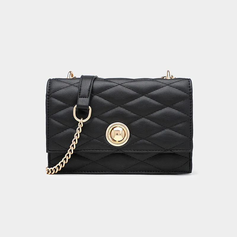 

WOMEN'S Bag Simple Cross-body Lock Shoulder Bag New Style Korean-style Versatile Fashion Rhombus Chain Bag a Generation of Fat