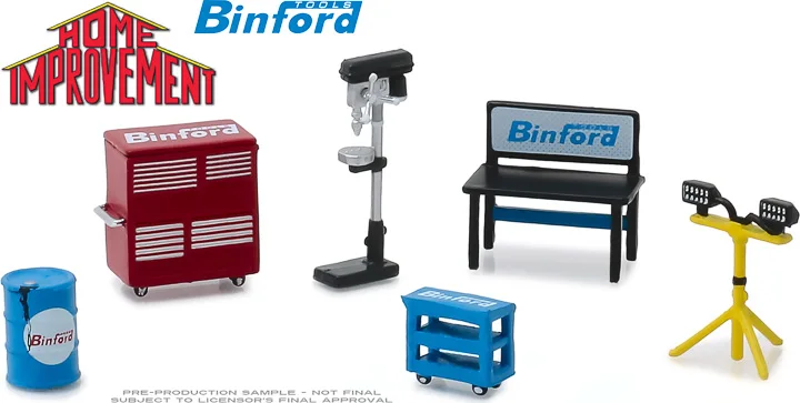 Зеленый свет 1: 64 ремонт дома BINFORD магазин набор инструментов Игрушечная машина из сплава игрушки для детей литой модельный автомобиль подарок