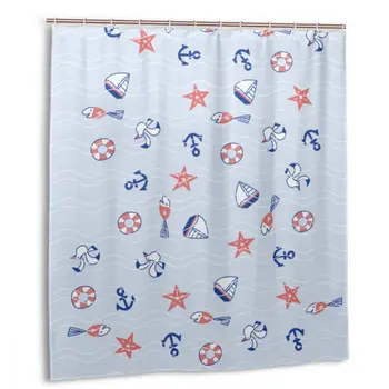 

CHARM HOME Best Dad Nautical Sailing Gift Shower Curtain 66x72 In Customized Bathroom Decorative Waterproof Polyester Curtains