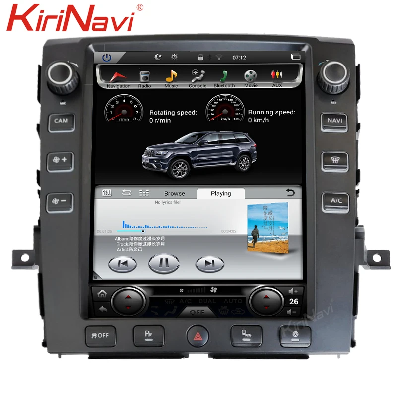 KiriNavi 12," Telsa стиль вертикальный экран Android 8,1 Автомагнитола для Nissan Titan XD автомобильный Dvd мультимедийный плеер gps навигация 4G