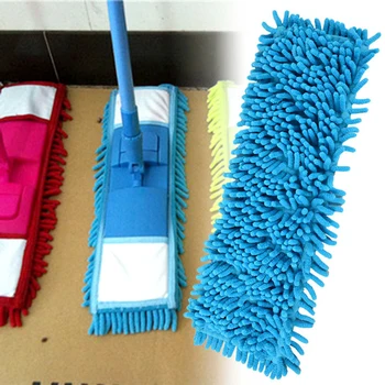 

41*12cm Rectangle Home Cleaning Pad Coral Velvet Chenille Replace Mops Colth Head Washable Microfibre Fabri floor spin mop