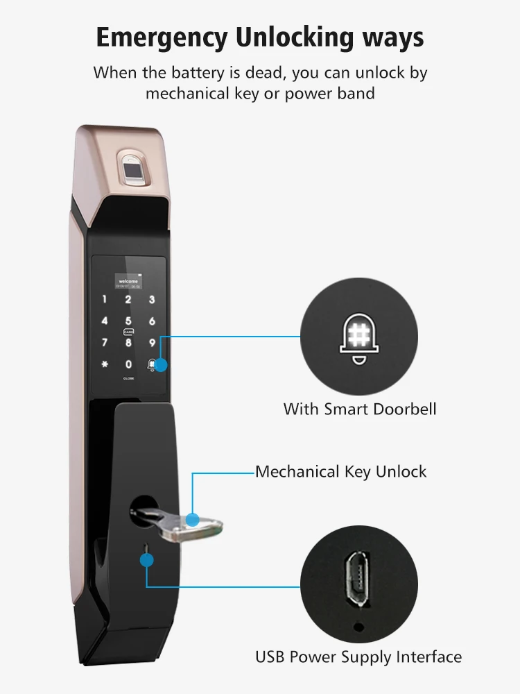 Автоматический умный дверной замок с отпечатком пальца, электронный замок с отпечатком пальца, пароль, карта, ключ, разблокировка, цифровой замок без ключа для дома