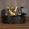 Nouveau mâle chine Dragon ceinture peau de vache en cuir véritable ceinture pour hommes sculpture Dragon modèle automatique boucle ceinture sangle pour jean ► Photo 2/6