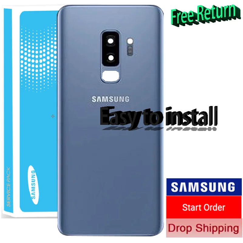Оригинальное заднее стекло для SAMSUNG Galaxy S9 G960 G960F/S9 + Plus G965 G965F крышка батареи Корпус