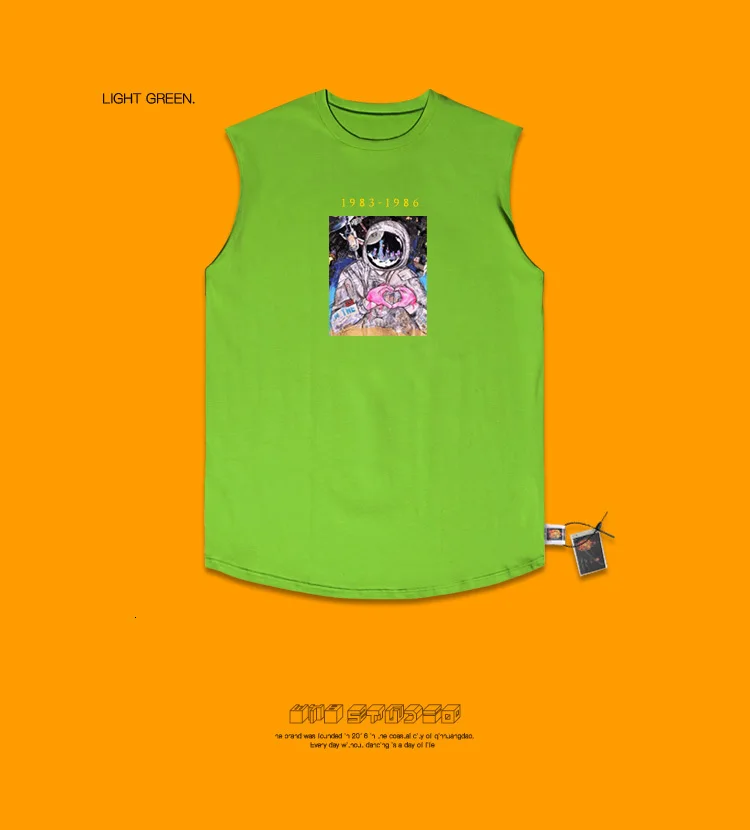 Camiseta одежда для фитнеса летняя спортивная одежда астронавт принт шеи майка Бодибилдинг
