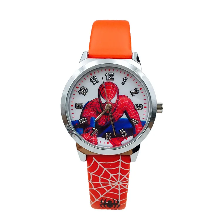 Красный Высокое качество Montre для маленьких мальчиков сезон весна-осень часы «Человека-паука», героев из мультфильмов кварцевые спортивные наручные часы для мальчиков часы Детский подарок часы детские часы Relogio Infantil - Цвет: Красный