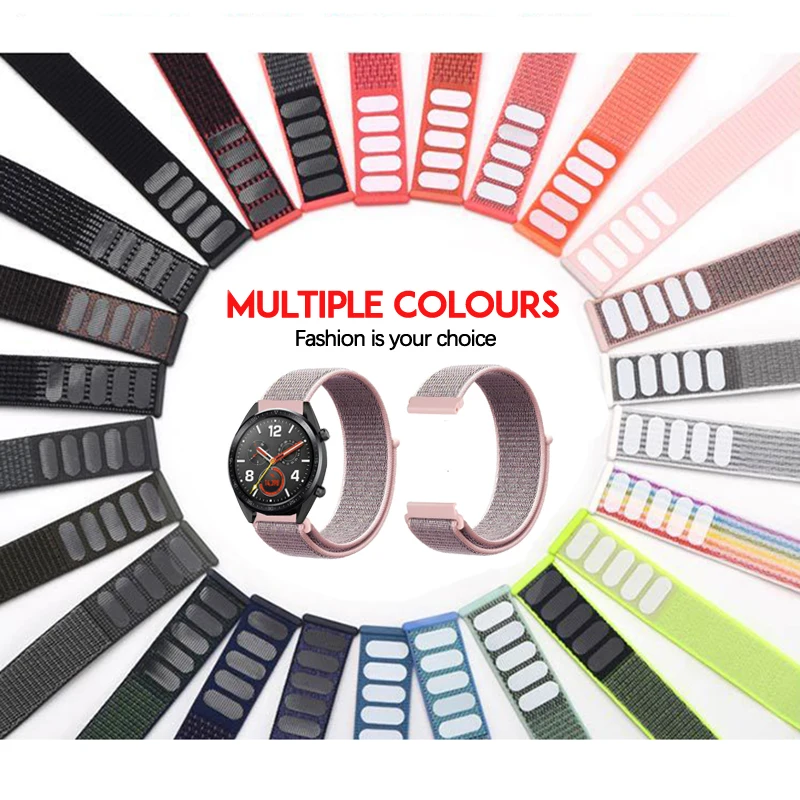 

for Nokia steel hr band strap 18 20mm Quick Release Nylon WatchBands Wrist Strap for Nokia Withings Steel HR 36MM 40MM Watchband