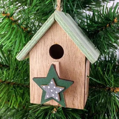 Nicro Деревянные Подвески на рождественскую елку маленький деревянный домик милые украшения на день рождения для детей Новые DIY вечерние принадлежности# Chr73 - Цвет: Star