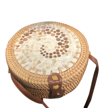 

Women's Bali Rattan Crossbody Handmade Straw Bag Bohemia Shoulder Bag