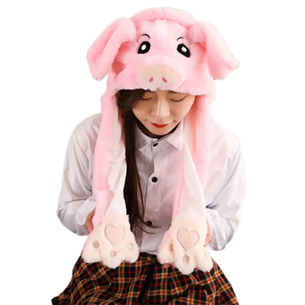 2021 New Rabbit Women's Hat Beanie Plush Can Moving Bunny Ears Hat with Movable Ears Hat for Women/Child/Girls 2021 New Rabbit Women's Hat Beanie Plush Can Moving Bunny Ears Hat with Movable Ears Hat for Women/Child/Girls