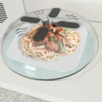 

Household Food Splatter Guard Practical Microwave Heating Lid Food Safety Creative Home Supplies Anti-Sputtering Cover WY11234