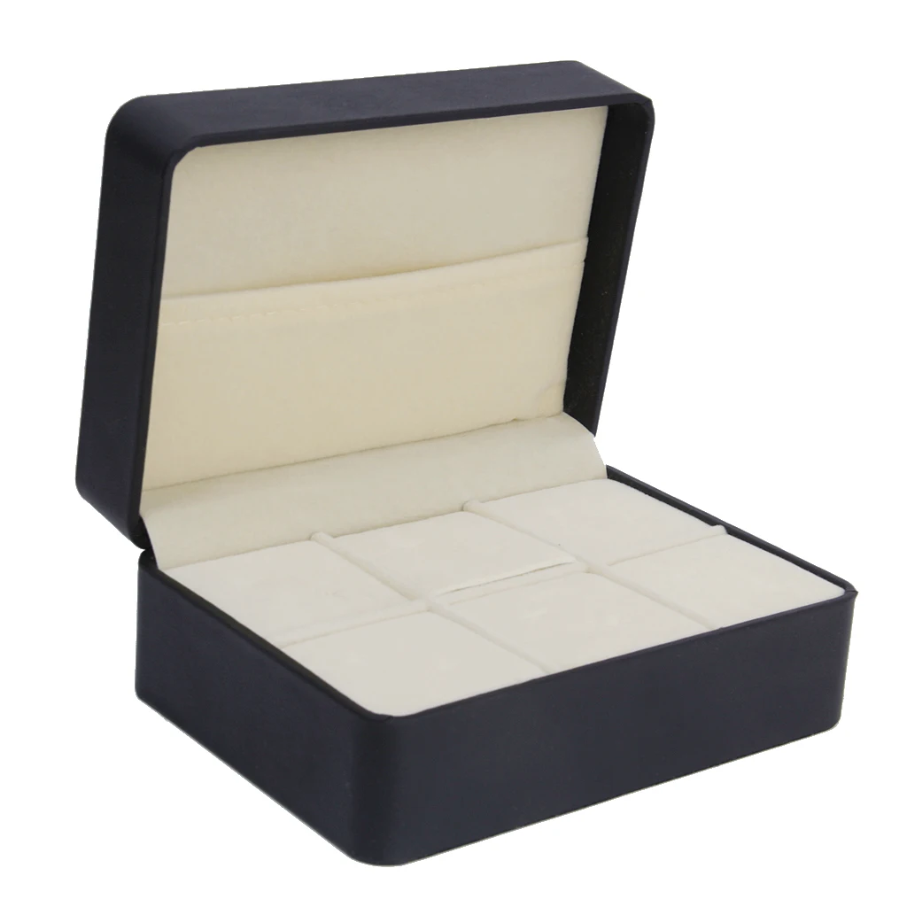 Luxury Cufflink Organizer Tie Clip and Cuff Links Storage Gift Box Jewelry Display Case