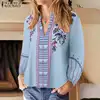 ZANZEA 2022 Fashion Printed Tops Women's Autumn Blouse Bohemian V Neck Long Sleeve Shirts Female Casual Loose Blusas Plus Size ► Photo 3/6