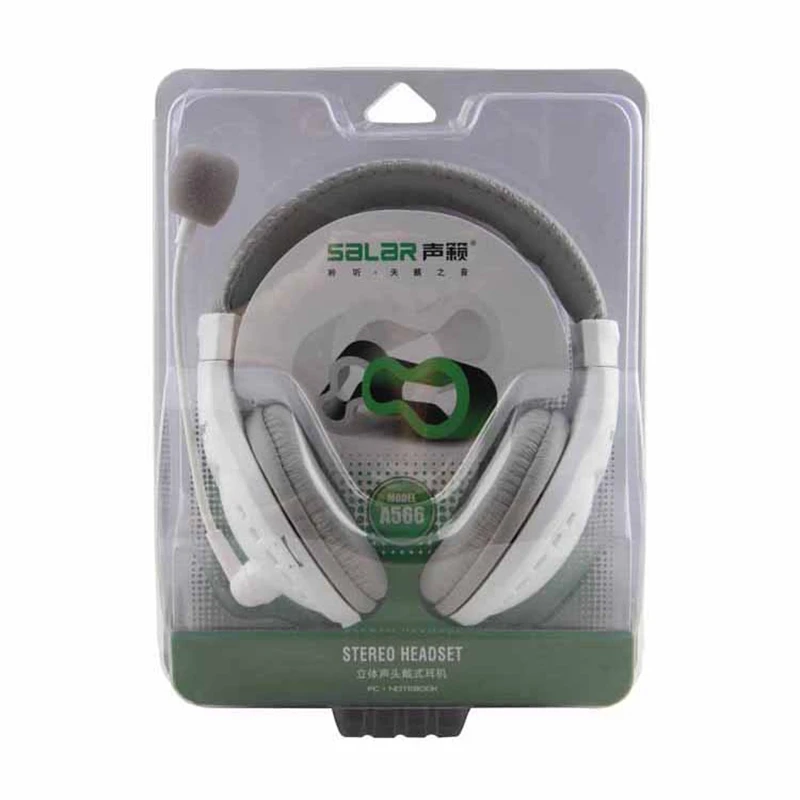 Salar A566 3 5mm Earphone Gaming Headset Headphone with Microphone Mic PC Game Stereo Gaming Headphone for Computer