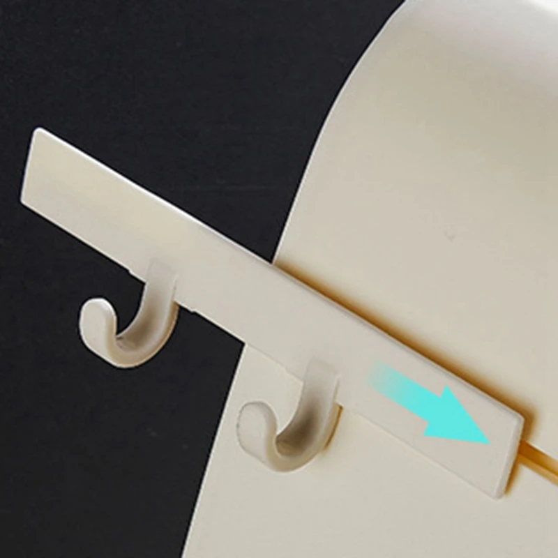 ABUI-Multifunction Bathroom Waterproof Tissue Box Plastic Toilet Paper Holder Wall Mounted Storage Hook Box Double Layer Napkin