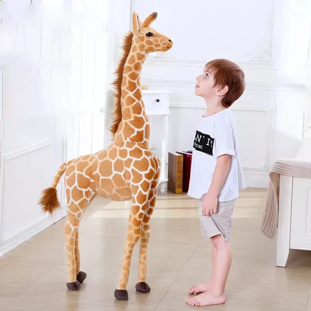 Big Size Real Life Plush Giraffe Stuffed Soft Lifelike Animals Giraffes Soft Doll Kids Home Decor Birthday Gift 1