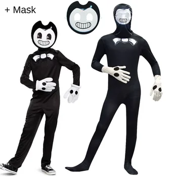 

Halloween Cosplay Costumes Bendy and the Ink Machine Kids Teen Boys Jumpsuit Children Clothing Sets Christmas Role Play Party