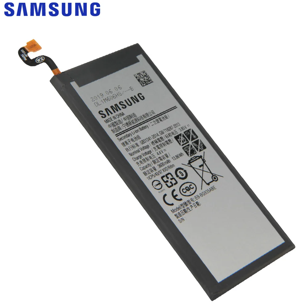 SAMSUNG оригинальный аккумулятор EB BG935ABE BG935ABA для Samsung GALAXY S7Edge S7 край SM G935FD G935F G935P 3600 мА