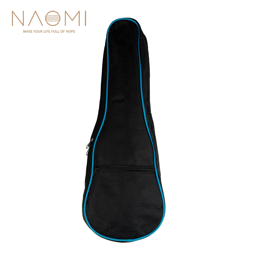 NAOMI 21 Inch Ukulele Bag Black Canvas Uke Portable Storage For Soprano Hawaii Guitar | Спорт и развлечения