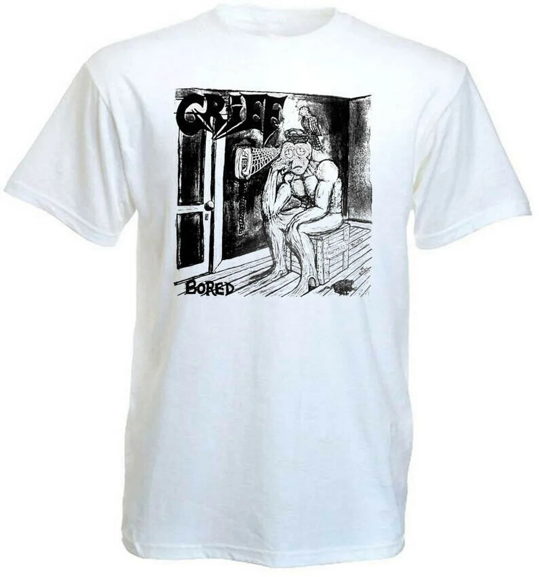 Grief Bored Tops Tee T Shirt White Hardcore Doom Metal All Sizes S-5XL T-Shirt For Youth Middle-age Old Age |