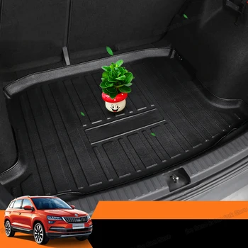 

Lsrtw2017 PU Leather Car Cargo Liner Trunk Mat for Skoda Karoq Rug Carpet Interior Accessories 2016 2017 2018 2019 2020