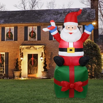 

1.8M Inflatable Santa Claus Christmas Outdoors Ornaments Xmas New Year Party Home Garden Yard Xmas Decoration EU US Plug