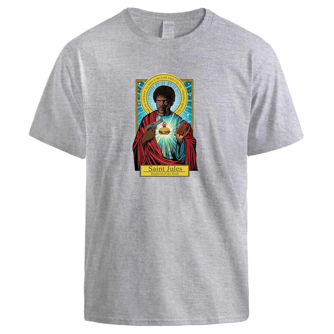 

2020 Pulp Fiction Saint Jules Men T-shirts Casual Summer Tshirts Male Streetwear Tee Shirts Short Sleeve Tops Funny Clothes Man