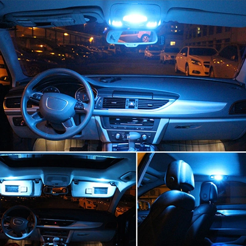 8 шт мощностью 12V для автомобилей, внутреннее освещение авто W5W светодиодные карты багажник номерного знака Купол лампы комплект для Honda Civic 2006-2008 2009 2010 2011