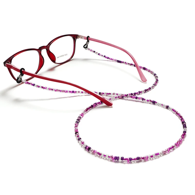 

Hot Sale Colorful Beads Sunglasses Chain Women Fashion Anti Slip Frame Glasses Neck Strap Dropshipping