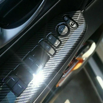 

ABS Plastic Door Armrest Cover Accessories Repalcement Carbon Fiber Style