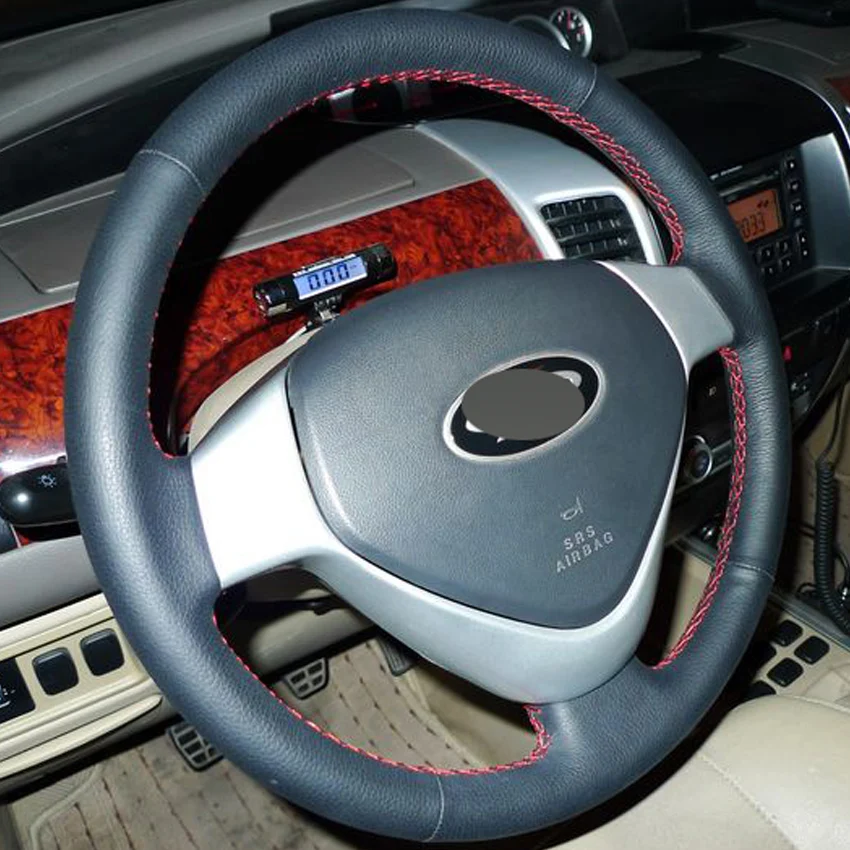 Черный PU искусственная кожа DIY ручной шитье чехол рулевого колеса автомобиля для Chery V5 Eastart 2006-2009 Eastart Cross