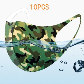 

10pcs Unisex Face Mask Camouflage Mouth Mask Reusable Mask Washable Mascarillas Anti-Fog Face Shield Masque Facial Mask Cover