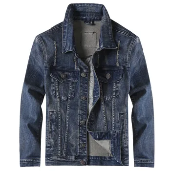 

Fashion Brand Men Moto & Biker jacket mens denim jacket luxury Outerwear & Coats for men blue slim jacket straight denim jacket