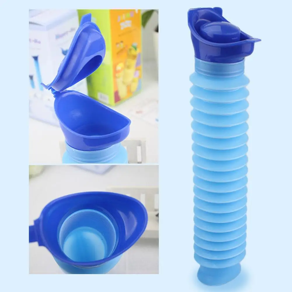 Children's Urinal Blue Portable Urinal Baby Emergency Bag Body Can Stretch Baby Toilet Training