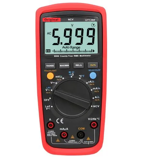 

UNI-T UT139B Anti-burn Digital Display Universal Table VFC Frequency Conversion Large Capacitor Temperature Double Fuse
