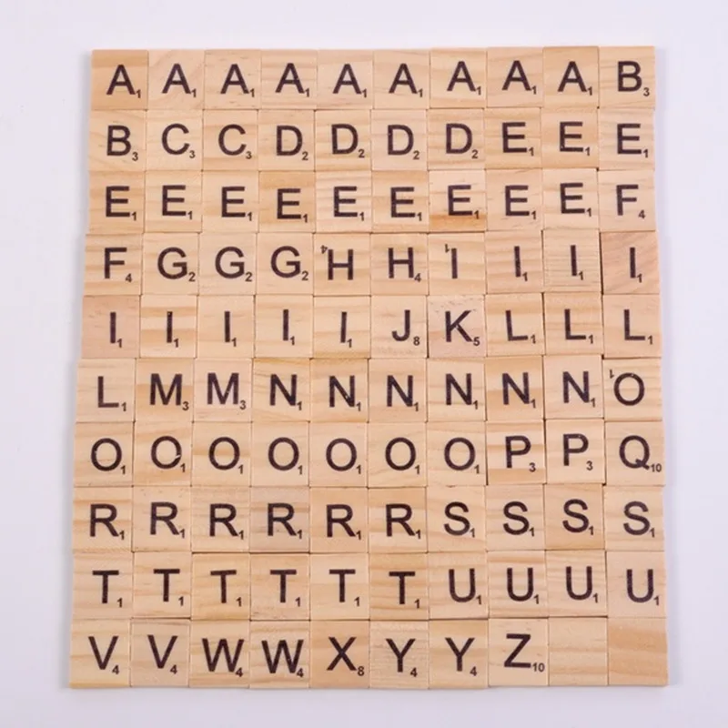 100pcs Diy Rustic Wooden Craft 26 Alphabets Letters A Z Home Decoration Accessories Decor Table Scatter Wood Color Wood Diy Crafts Aliexpress