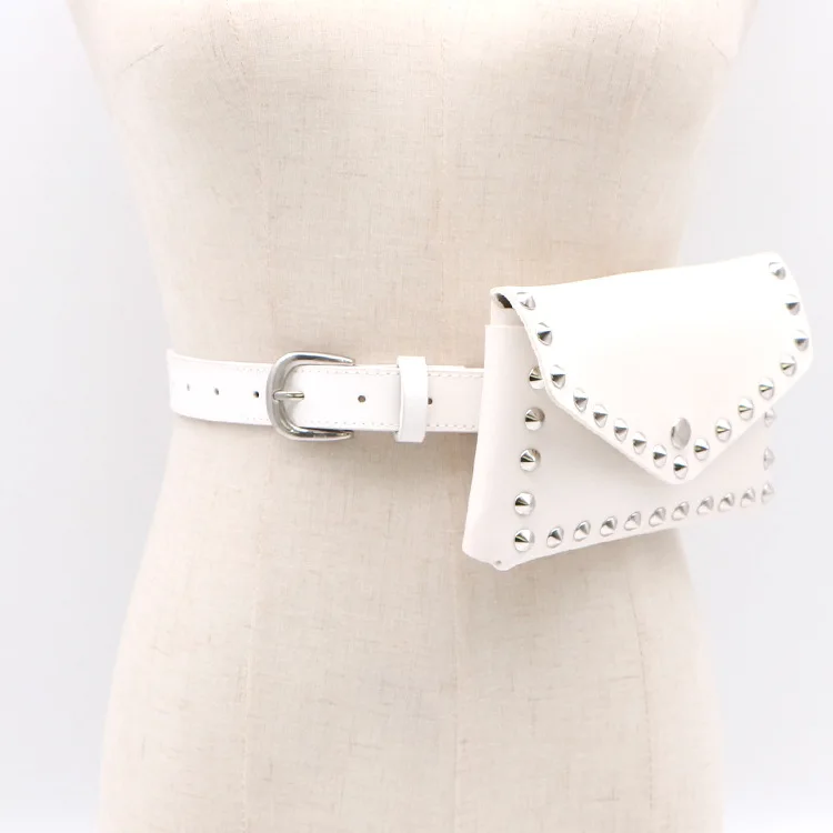 New fashion punk pointed rivet small pockets female model handbags mobile phone purse bag belt female trend handbags